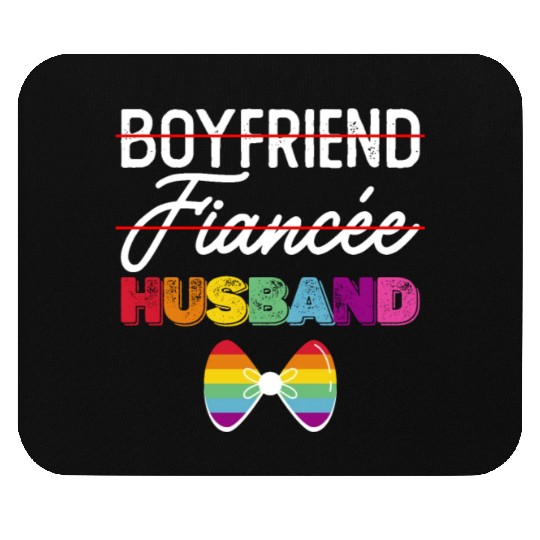 Boyfriend Fiance Husband Gay Marriage Groom LGBTQ Mouse Pads