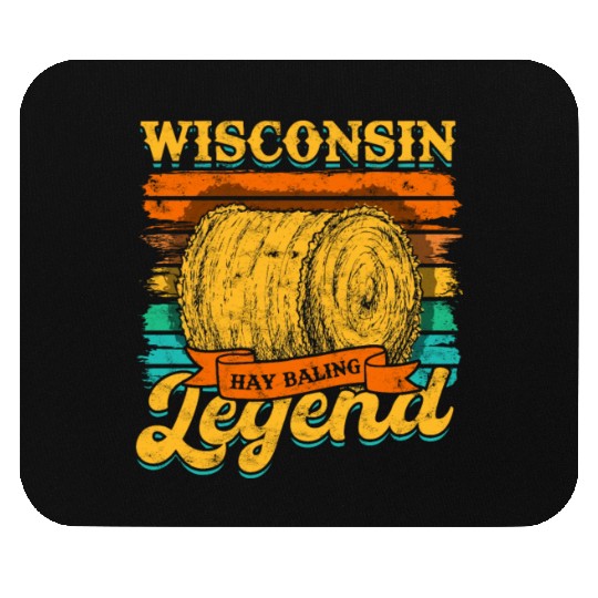 Hay Bale Farming Wisconsin Hay Baling Legend Mouse Pads