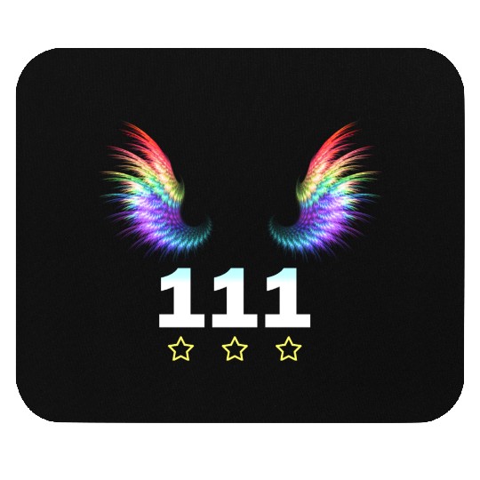 111 Angel Number pattern Mouse Pads