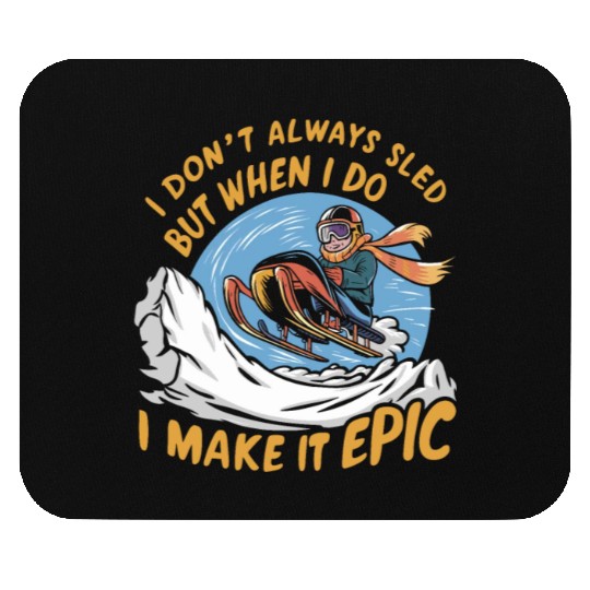 Sledding Snow Sled Winter Sport Winter Outdood Mouse Pads