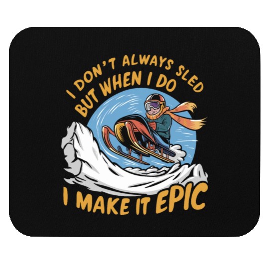 Sledding Snow Sled Winter Sport Winter Outdood Mouse Pads