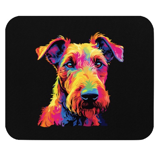 Watercolor Colorful Irish Terrier Mouse Pads