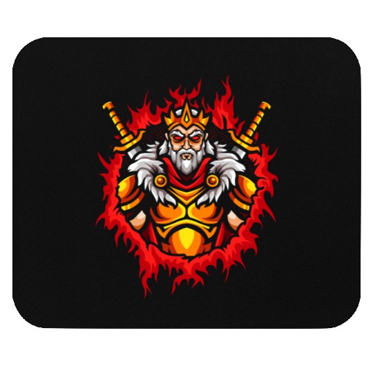 Monarch With Halftone Fire Background Mouse Pads