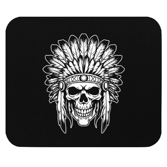 Indigenous Native American Skull Head Mouse Pads