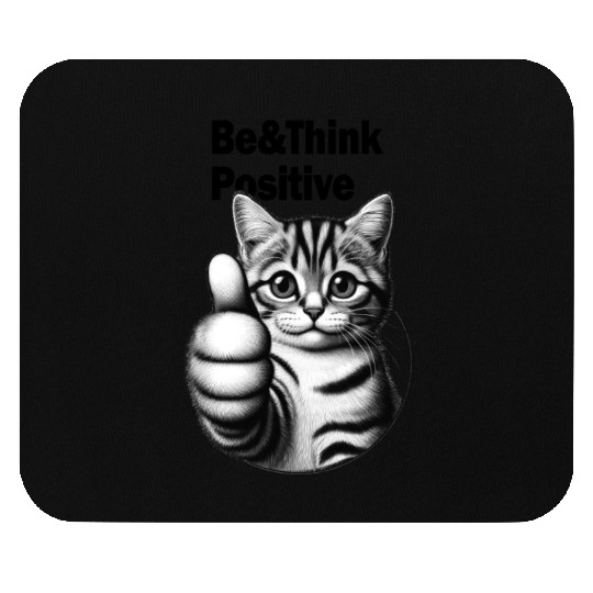 Be&Think Positive Tabby Cat Mouse Pads