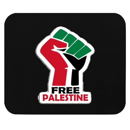 Bold Pro-Palestine Fist Design free Palestine free Mouse Pads