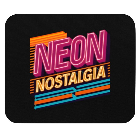 Neon Nostalgia: Pay homage to the retro neon aesth Mouse Pads