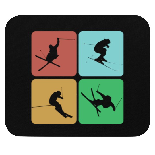 Skiing Mountains Winter sports Nature Mouse Pads