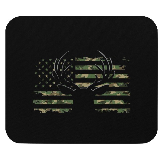 American Flag Camouflage Outdoor Antlers Deer Mouse Pads