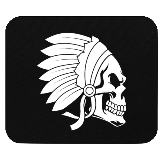 Indigenous Native American Skull Head Mouse Pads