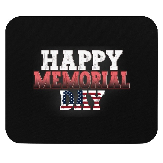 Patriotic Memorial Day Flag Design Mouse Pads