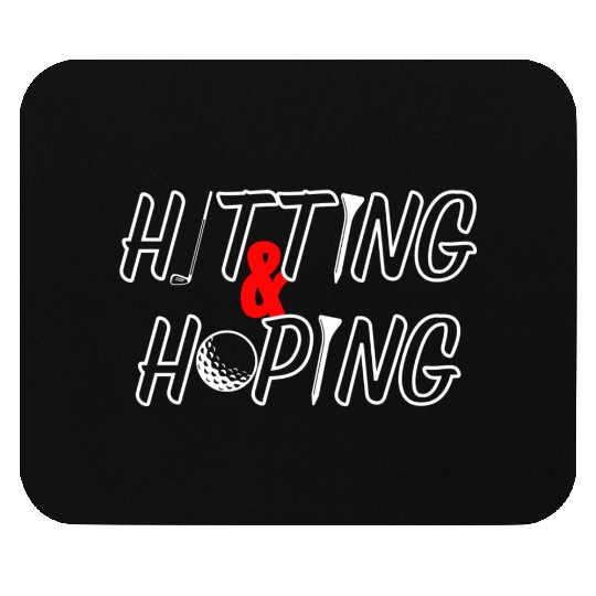 Hitting & Hoping Golf Wear_White Version Mouse Pads