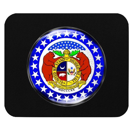 Re-Imagined Missouri State Seal in Glass Bubble Mouse Pads