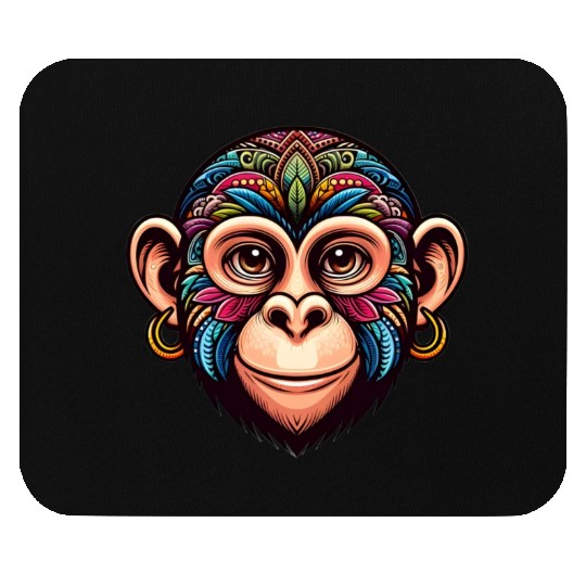 Cute Monkey Face Mouse Pads