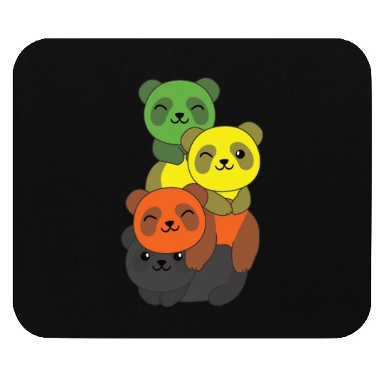 Aromantic Flag Pride Lgbtq Cute Panda Bunch Mouse Pads