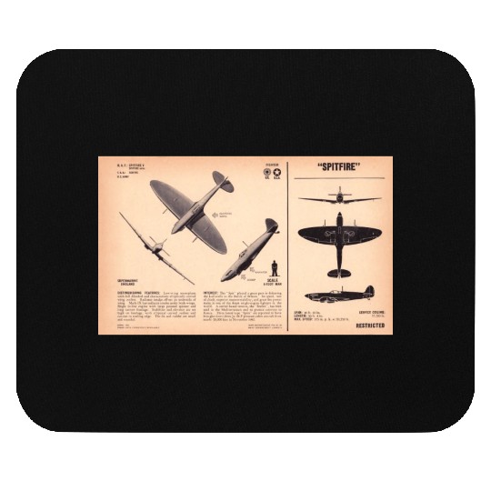 Spitfire Recognition Sheet Mouse Pads
