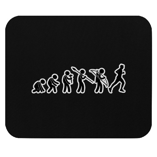 Evolution Running Black Grunge Mouse Pads