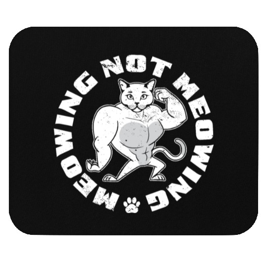 Mewing Not Meowing Funny Cat Meme Jawline Mouse Pads
