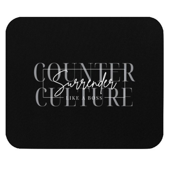 Gray n White Like a Boss Mouse Pads