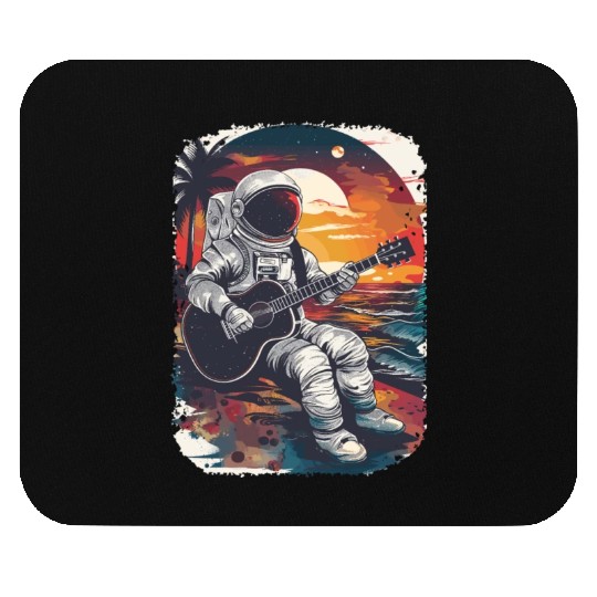 Astronaut Guitar Player Space Music Lover Mouse Pads