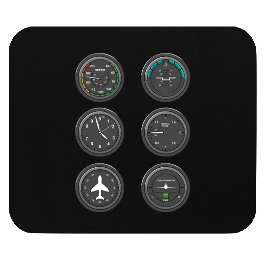 Airplane Flight Instruments Mouse Pads