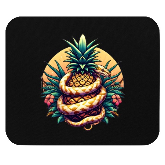 Python around pineapple Mouse Pads