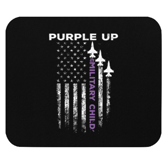 Purple Up For Military Kids Force US Flag Mouse Pads
