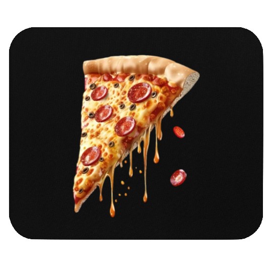 Slice Of Melty Pepperoni Pizza Delight Mouse Pads