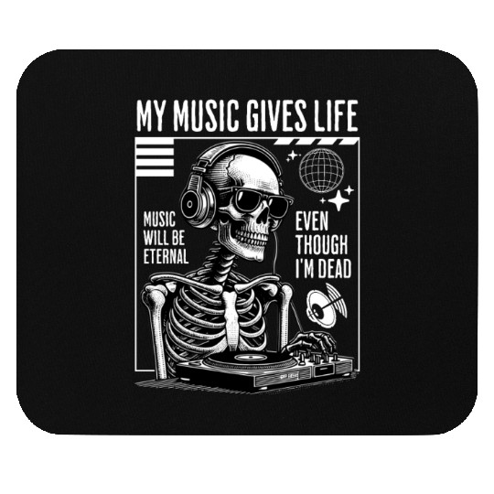 Skeleton DJ Mouse Pads