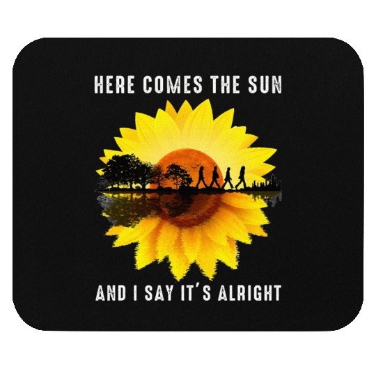 Here Comes The Sun And I Say It's Alright Guitar Mouse Pads