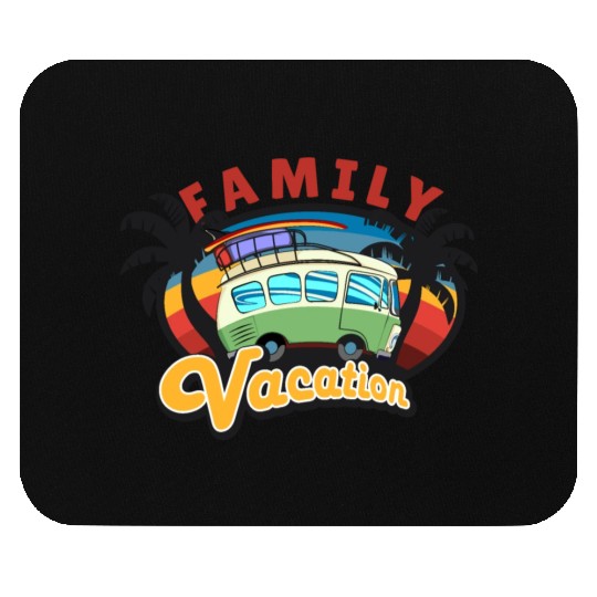 mini bus on a family vacation trip Mouse Pads