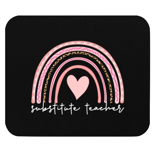 Substitute Teacher Boho Rainbow Back To School Mouse Pads