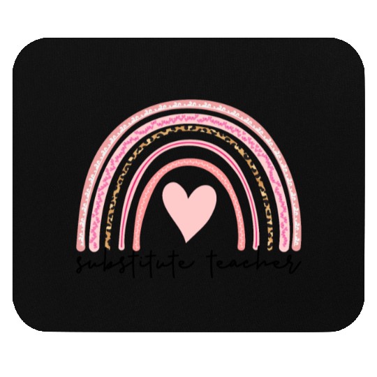 Substitute Teacher Boho Rainbow Back To School Mouse Pads
