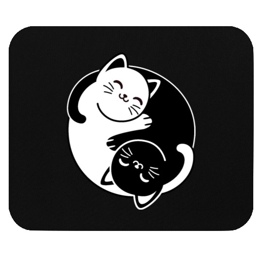 Yin and Yang Cats Mouse Pads