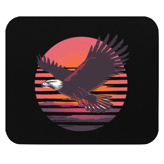 Majestic Eagle Sunset Flight Mouse Pads