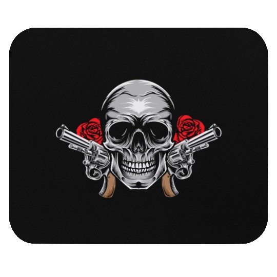 Skeleton Roses Guitar Skull Roses Guns Mouse Pads