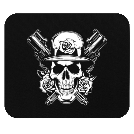 Skeleton Roses Guitar Skull Roses Guns Mouse Pads