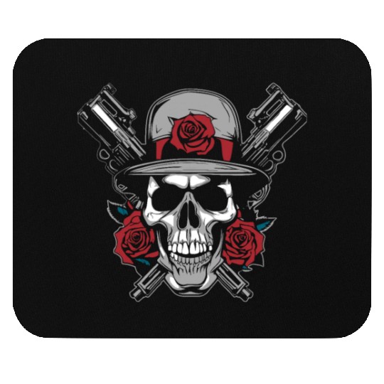 Skeleton Roses Guitar Skull Roses Guns Mouse Pads