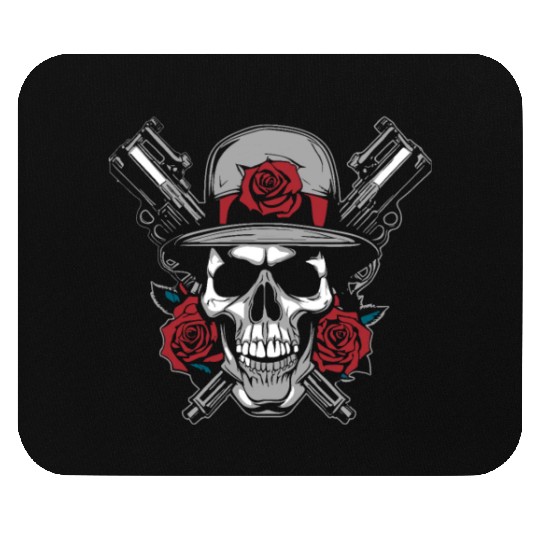 Skeleton Roses Guitar Skull Roses Guns Mouse Pads