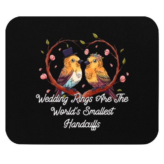 Wedding Rings Worlds Smallest Handcuffs Funny Mouse Pads