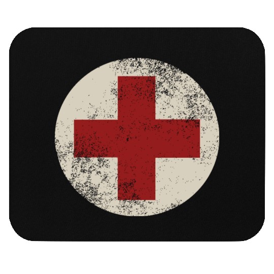 WW2 Combat Medic Symbol Mouse Pads