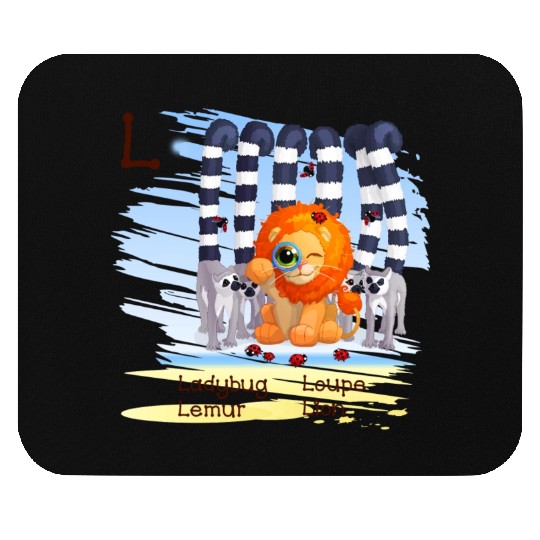 L Alphabet Ladybug Loupe Lemur Lion Mouse Pads