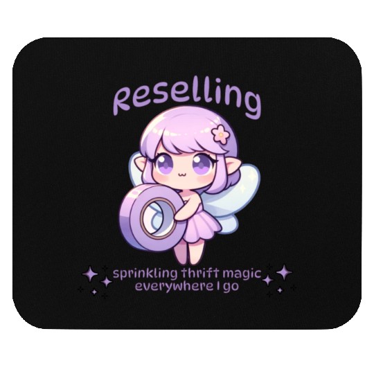 Purple Kawaii Fairy Thrift Magic Reseller Job Mouse Pads