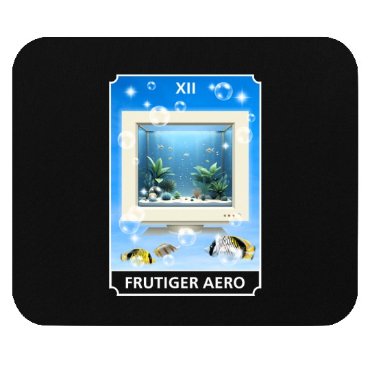 Frutiger Aero Aesthetic Tech Computer Aquarium Mouse Pads