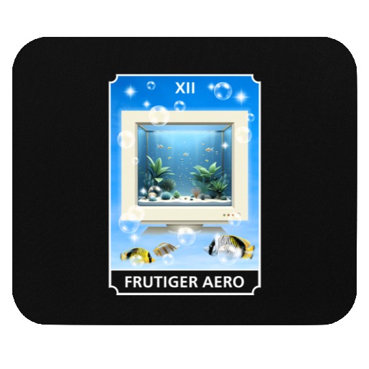 Frutiger Aero Aesthetic Tech Computer Aquarium Mouse Pads