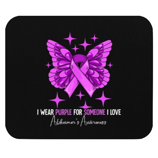 I Wear Purple Alzheimer's Awareness Mouse Pads