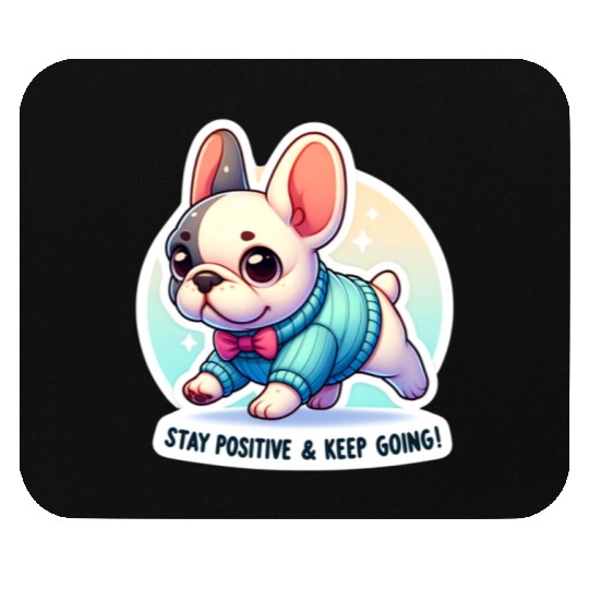 Stay Positive French Bulldog Motivational Words Mouse Pads