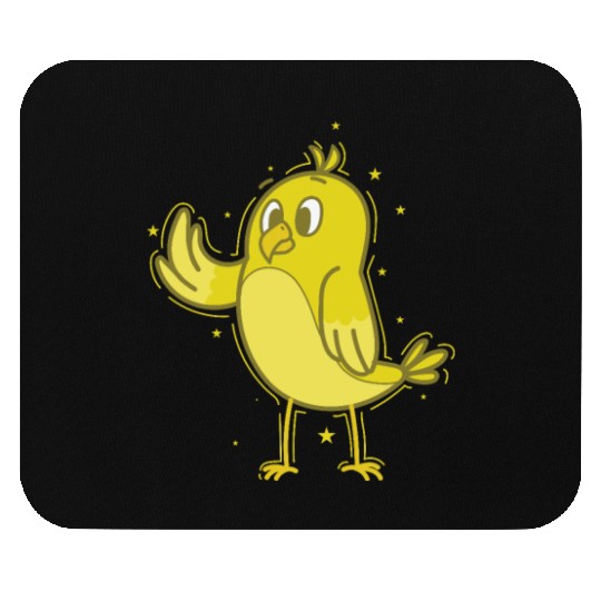 Canary waving Mouse Pads