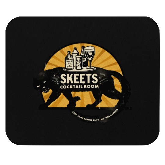 Vintage Hollywood Cat Dive Bar Mouse Pads