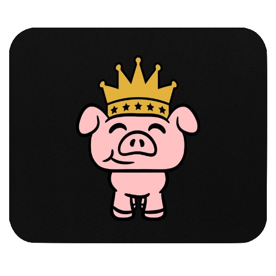 Pig King Queen Crown Prince Princess Piggy Piglet Mouse Pads